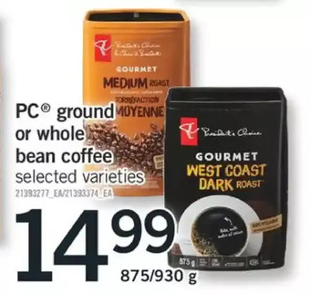 Fortinos Pc ground or whole bean coffee offer