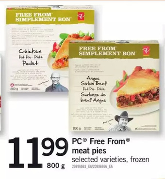 Fortinos Pc free from meat pies offer