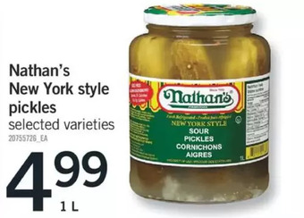 Fortinos Nathan's new york style pickles offer