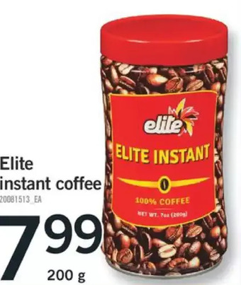 Fortinos Elite instant coffee offer