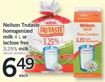 Fortinos Neilson trutaste homogenized milk or lactose free milk offer