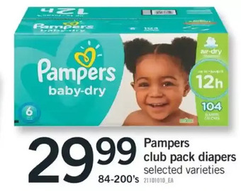 Fortinos Pampers club pack diapers offer