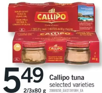 Fortinos Callipo tuna offer