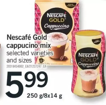 Fortinos Nescafé gold cappucino mix offer
