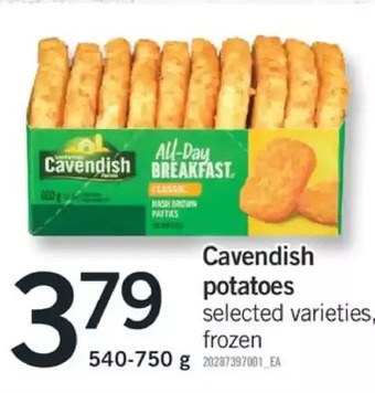 Fortinos Cavendish potatoes offer