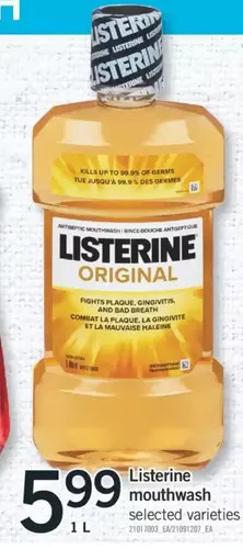 Fortinos Listerine mouthwash offer
