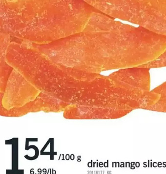 Fortinos Dried mango slices offer