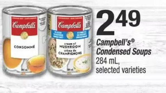 Fortinos Campbell's condensed soups offer