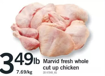 Fortinos Marvid fresh whole cut up chicken offer
