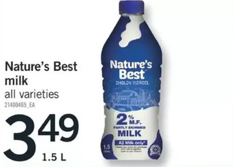 Fortinos Nature's best milk offer