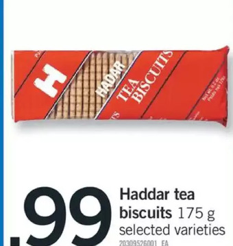 Fortinos Haddar tea biscuits offer