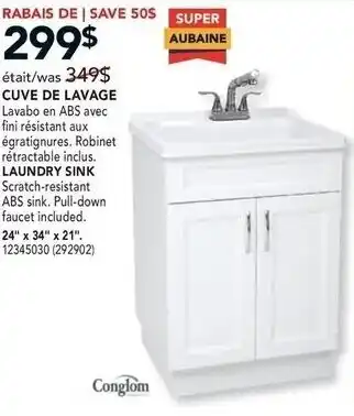 Réno Dépôt Conglom Laundry Sink 24" x 34" x 21" offer