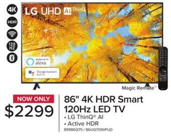 Leon's Lg 86" 4k led 120hz smart tv - 86uq7590pud offer