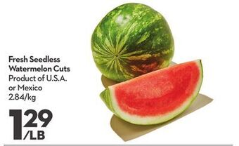Longo's Fresh seedless watermelon cuts offer