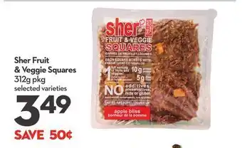 Longo's Sher fruit & veggie squares offer