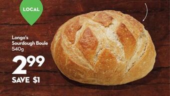 Longo's Longo's sourdough boule offer