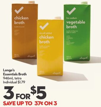 Longo's Longo's essentials broth offer