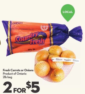 Longo's Fresh carrots or onions offer