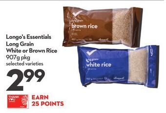 Longo's Longo's essentials long grain white or brown rice offer