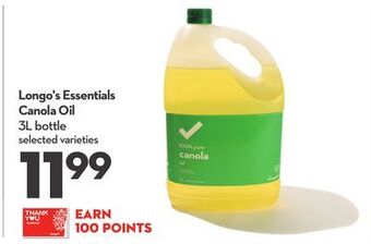 Longo's Longo's essentials canola oil offer