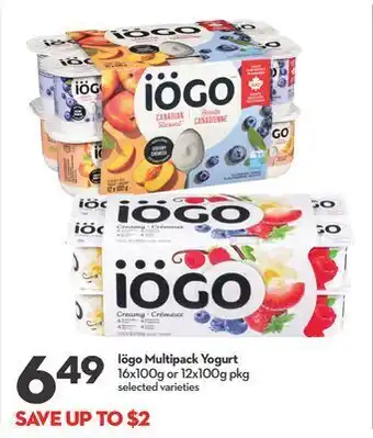 Longo's Iögo multipack yogurt offer