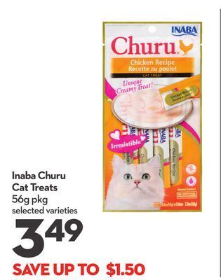 Longo's Inaba churu cat treats offer