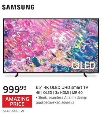 The Source Samsung 65" 4k qled uhd smart tv offer