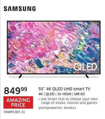 The Source Samsung 55" 4k qled uhd smart tv offer