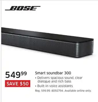 The Source Bose smart soundbar 300 offer