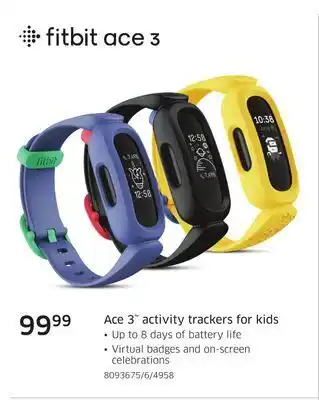 The Source Fitbit ace 3 activity trackers for kids offer
