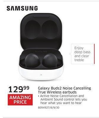 The Source Samsung galaxy buds2 noise cancelling true wireless earbuds offer