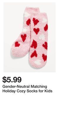 Old Navy Gender-neutral matching holiday cozy socks for kids offer