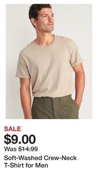 Old Navy Soft-washed crew-neck t-shirt for men offer