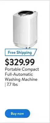Walmart Portable compact full-automatic washing machine | 7.7 lbs offer
