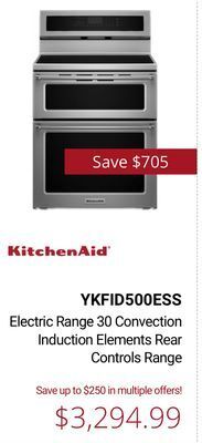 Canadian Appliance Source Kitchenaid electric range 30 convection induction elements rear controls range offer
