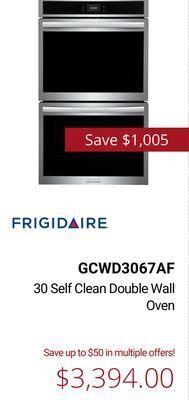 Canadian Appliance Source Frigidaire 30 self clean double wall oven offer