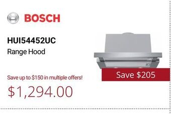 Canadian Appliance Source Bosch range hood offer