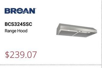 Canadian Appliance Source Broan range hood offer