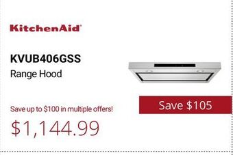 Kitchenaid range hood