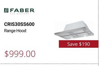 Canadian Appliance Source Faber range hood offer