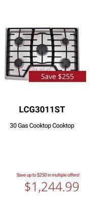 Canadian Appliance Source Lg 30 gas cooktop cooktop offer