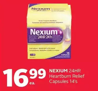 Rexall Nexium 24hr heartburn relief capsules offer