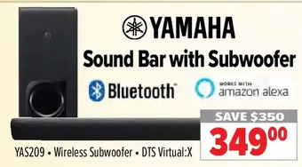 2001 Audio Video Yamaha sound bar with subwoofer offer