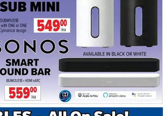 2001 Audio Video Sonos smart sound bar offer