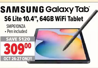2001 Audio Video Samsung galaxy tab s6 lite 10.4", 64gb wifi tablet offer