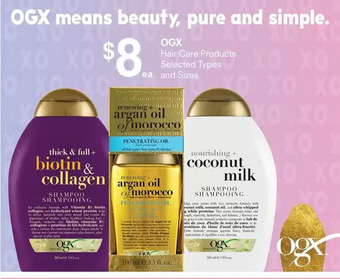 Guardian Pharmacy Ogx hair care products offer