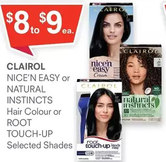 Guardian Pharmacy Clairol nice'n easy or natural instincts hair colour or root touch-up offer