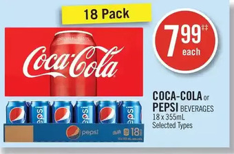 Shoppers Drug Mart Coca-cola or pepsi beverages offer