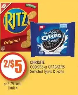 Shoppers Drug Mart Christie cookies or crackers offer