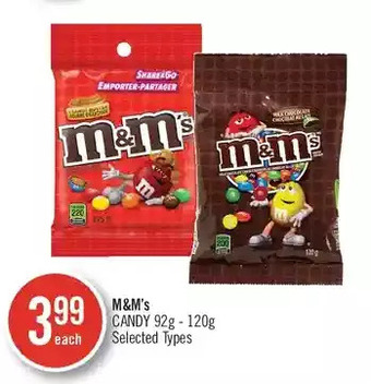 Shoppers Drug Mart M&m's candy offer